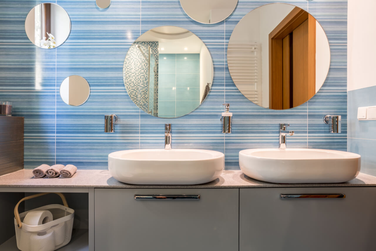 Shaped Bathroom Mirrors